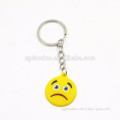 Yiwu Manre soft pvc/ rubber wholesale promotional funny face design 2d keychain